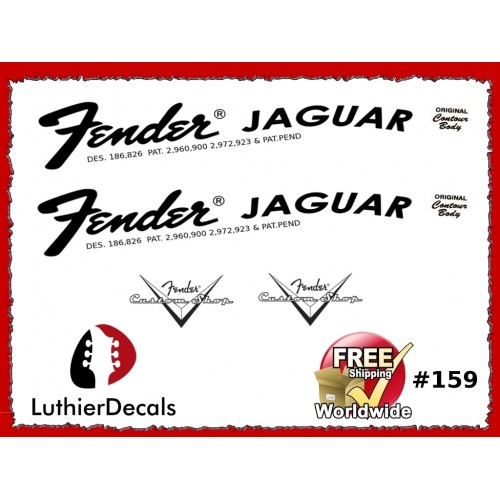 Fender Jaguar Guitar Decal #159